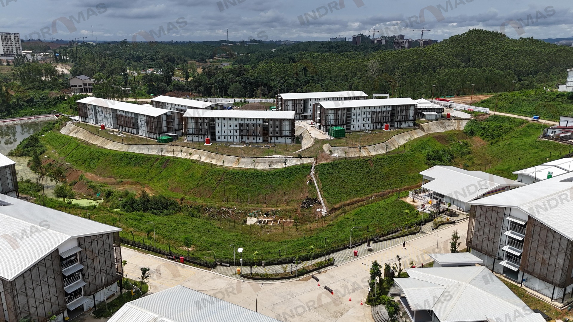Concrete Revegetation — aerial view